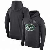 Men's New York Jets Anthracite Nike Crucial Catch Performance Hoodie,baseball caps,new era cap wholesale,wholesale hats